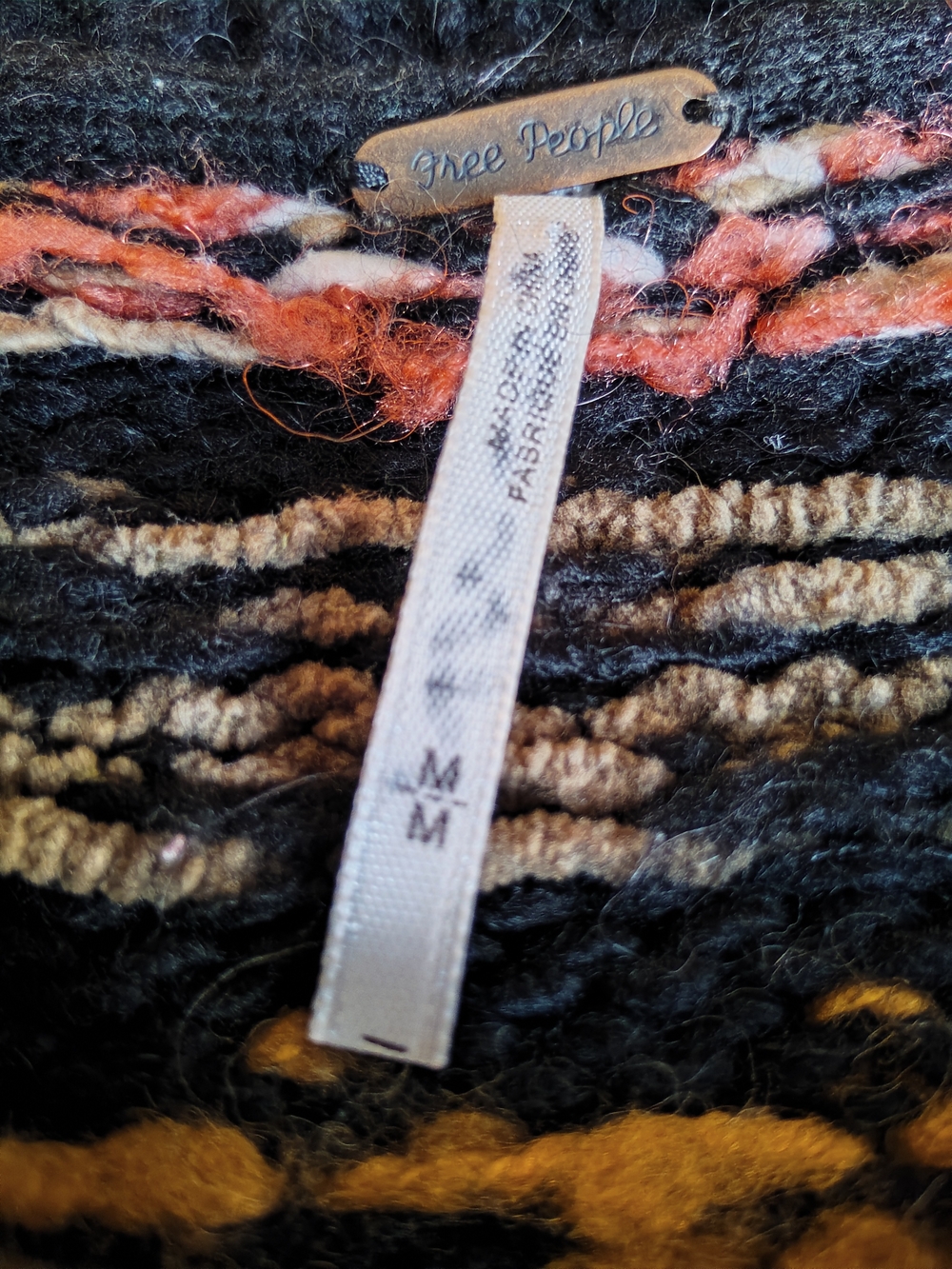 Free People Fair Isle Knit Sweater Medium EUC - Picture 6 of 7